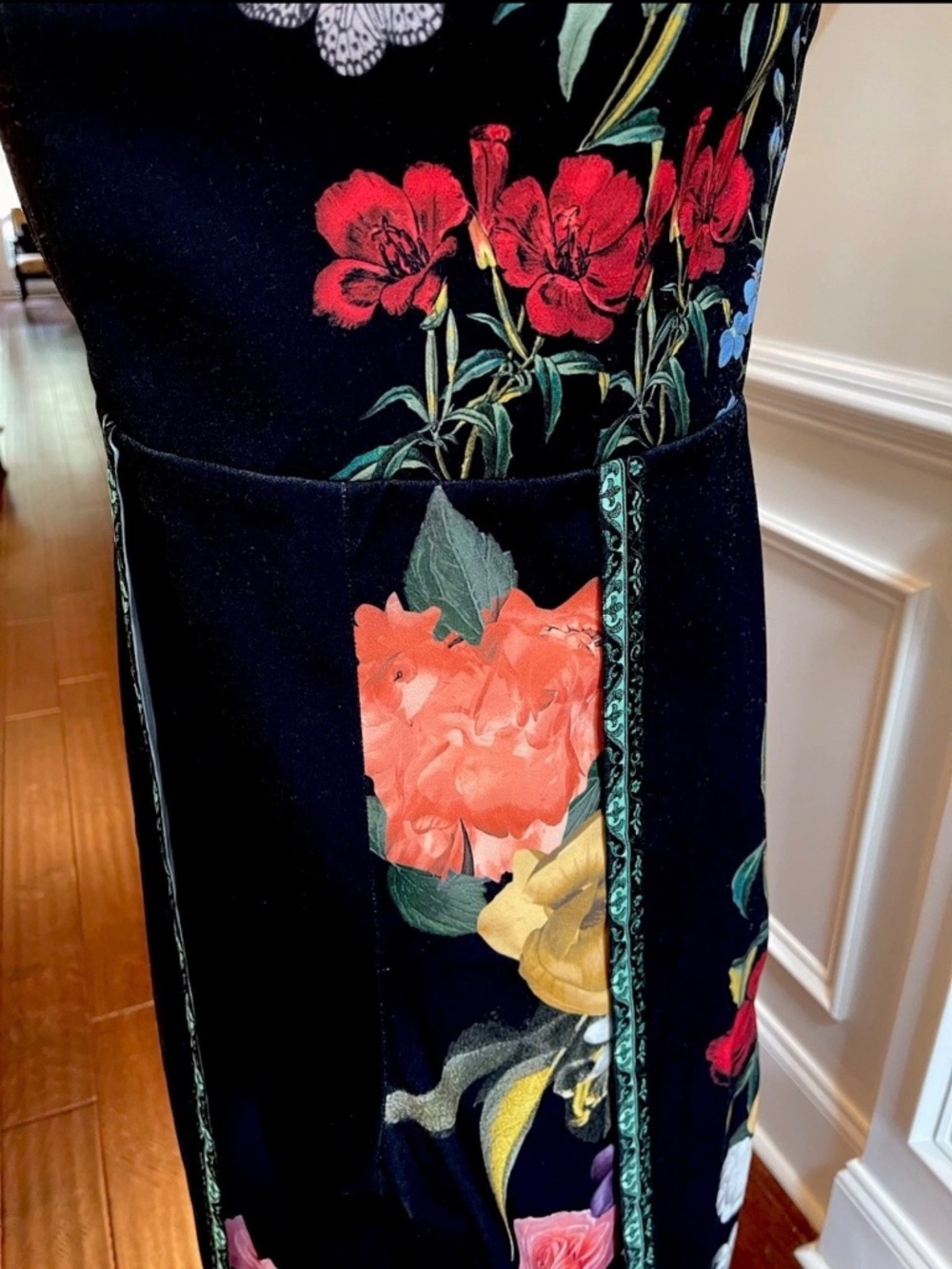 Alice + Olivia Berna Floral Strapless Jumpsuit In The Wind Side Split Leg 10 NWT - Picture 8 of 16